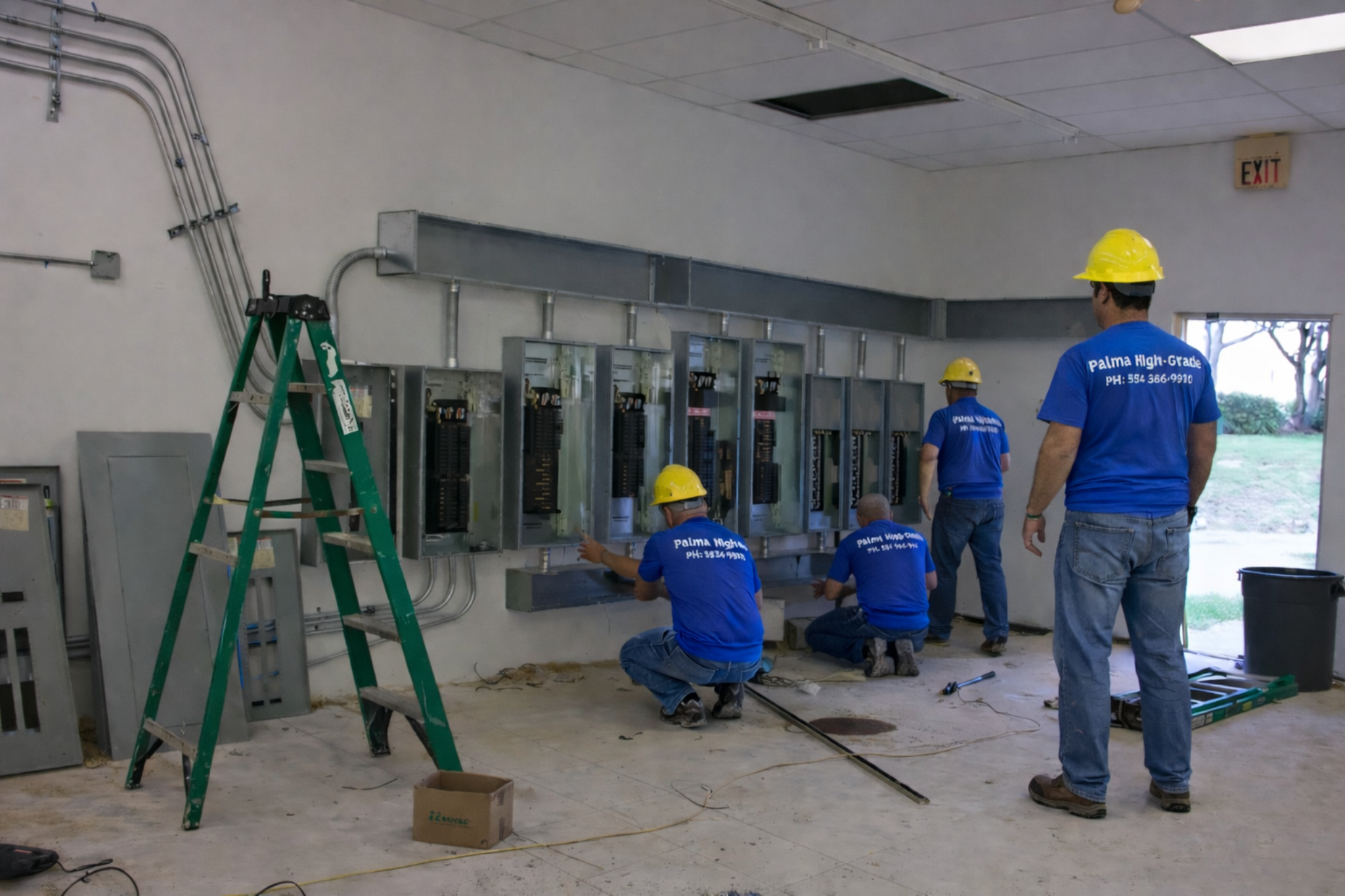 Electrical EMT conduit routing detail